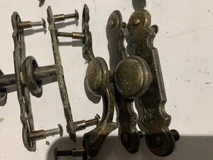 Vintage Posten Schrank Schublade Griffe Messing Ton 18 Insgesamt 9 Sets Variiert - Bild 1 von 4