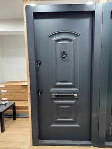 exterior house doors, metal doors, black, fireproof, 86X40 inch, made in Europe. - Picture 1 of 3