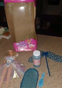 Mattel 1994 Vintage Bubble Angel Barbie Bionda Completo Completo Completo Ali Vassoio Con Scatola - Foto 1 di 13