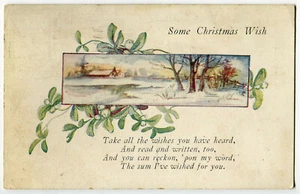 Postal de felicitación navideña - "Algún deseo de Navidad" (1920) - Imagen 1 de 2