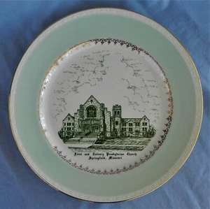 First & Calvary Presbyterian, Springfield MO Vintage Gedenk Kirchenteller - Bild 1 von 6