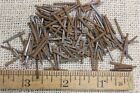 5/8” OLD Square NAILS 100 REAL 1850’s vintage rusty 5/64” tiny finish head BRADS