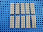 Lego 10 x płyta budowlana płaska 3795 nowa jasnoszara 2x6