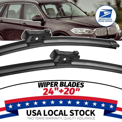 Juego de limpiaparabrisas delantero 24"+20" apto para BMW X6 E71 E72 10/2011-06/2014 Foto 1 de 4