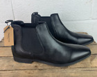 Thomas Crick Addison Black Chelsea Boots, Real Leather, Size 8, BNWT RRP £44.99