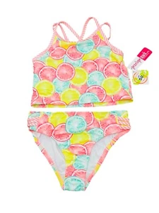 Penelope Mack Girls Multicolor Fruit Swimsuit Two 2 piece Sz 10 NWT Summer - Picture 1 of 15