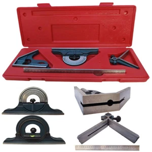 4Pc 12 inch Combination Square 4R Graduation Blade Head Square Center Protractor - Picture 1 of 4