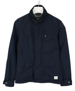 G-STAR Sandhurst Jacket Men's SMALL Lined High Neck Regular Fit Pockets Blue - Picture 1 of 17