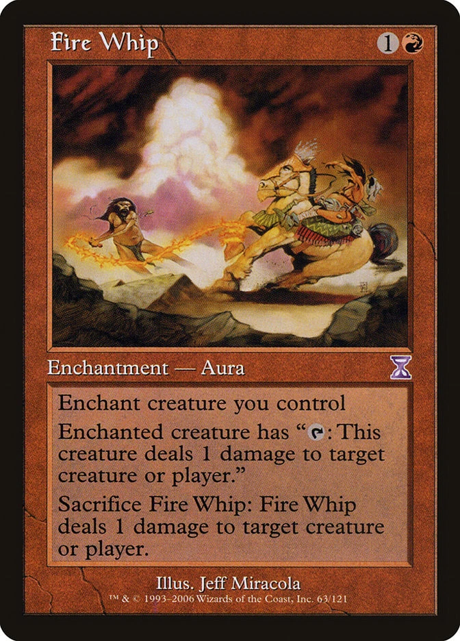 1x Fire Whip - NM (pack fresh) - Time Spiral - SPARROW MAGIC mtg - Image 1 of 1