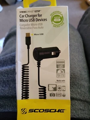 Scosche EZC12 12W Reversible Micro USB Car Charger w/StrikeDrive EZTIP Connector - Image 1 of 2