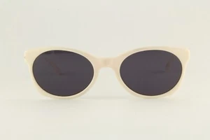 Rare Authentic Vintage Emmanuelle Khanh 1610 Ivory 52mm Gray Sunglasses France - Picture 1 of 5