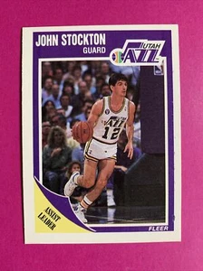 ๐ถ 1989-90 FLEER # 156 JOHN STOCKTON UTAH JAZZ - Picture 1 of 2