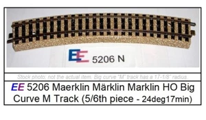 EXC 5206 Märklin HO Stubby "M" Track ~25 deg arc; below 0.1 Ohm; 25 ties - Picture 1 of 5