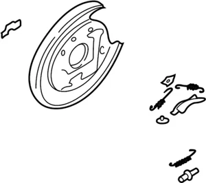 5831026150, 5841026150 Genuine BRAKE ASSY-RR,LR+RH(2Pcs) Santa Fe 00-06 /Fedex - Picture 1 of 3
