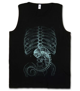 XENOMORPH ALIEN TANK TOP T-SHIRT Ripley Prometheus Nostromo Weyland Movie Film - Picture 1 of 2