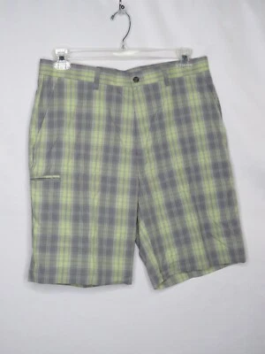 NWT GRAND SLAM QUIET SHADE PLAID EASY CARE UPF 50 10" INSEAM SHORTS SZ 34 #Y221 - Imagem 1 de 2