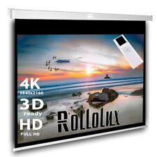 Rollolux Heimkino Beamer Motorleinwand 180 x 152 (174x131)cm 4:3 86" HDTV 4K