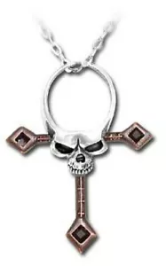 Death Ankh Pendant Pewter Alchemy Gothic - Bild 1 von 1