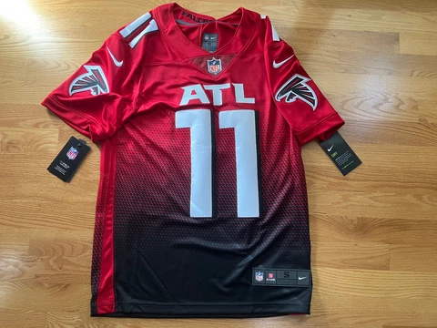 NWT Nike NFL Atlanta Falcons Julio Jones Stitched Red Jersey (Men's Small) Cover