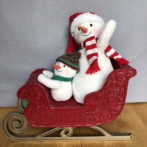 Hallmark 2016 "Twinkling Sleigh Ride" Jingle Pals Snowman w/Tag - Music & Lights - Picture 1 of 12