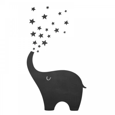 010 Elefant selbstklebend Tafelfolie/ Kreidefolie inkl. 3 Stück Kreide 850 x 850 - Bild 1 von 4