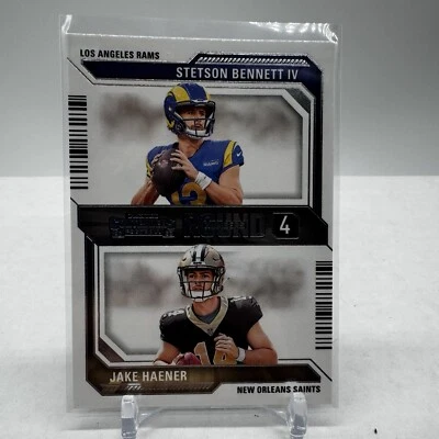 2023 Panini Contenders Football Round Numbers Stetson Bennett IV & Jake Haener - Image 1 of 2
