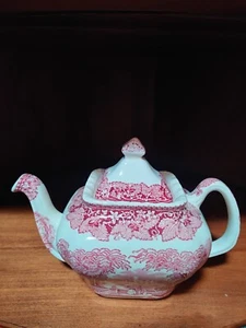 Vintage Mason's Vista England Red Ironstone Pink Teapot with Lid - Picture 1 of 10