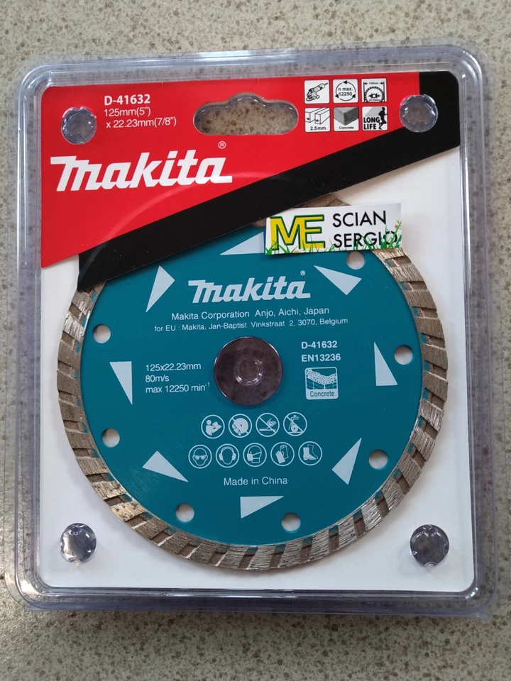 DISCO DIAMANTATO MAKITA 125mm D-41632 MAKITA Cemento bosh hilti dewalt - Immagine 1 di 1