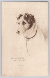 Rough-Haired Fox Terrier, Dog Studies Tuck 4605 Postcard 1917 Maud West Watson - Bild 1 von 3
