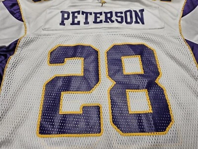 Camiseta para mujer Adrian Peterson Minnesota Vikings NFL #28 talla L Reebok Foto 1 de 4