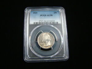 1935 Washington Silver Quarter PCGS Graded AU58 #42238293