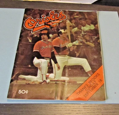 1977 Baltimore Orioles Detroit Tigers Baseball Game Program Jim Palmer 20th Win - Image 1 of 4
