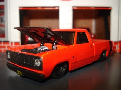 1976 DODGE SRT SQUARE BODY TRUCK CUSTOM EDITION 1/64 COOL RED LOWERED M2 PICKUP - Image 1 of 4