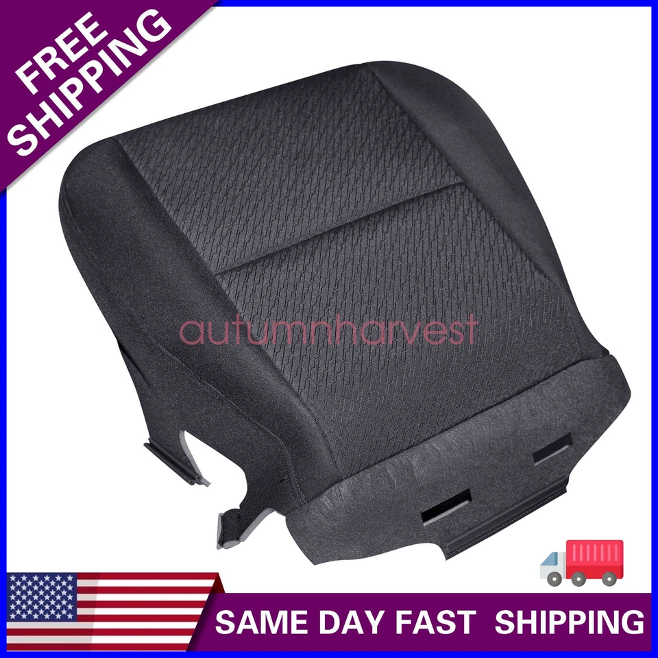 Cubierta de asiento de tela negra para GMC Sierra 1500 2500HD 3500HD 2007-2014 Foto 1 de 4