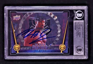 Michael Jordan "Killmonger" 2018 UD Black Panther Signed Rookie Card Auto BAS - Picture 1 of 3