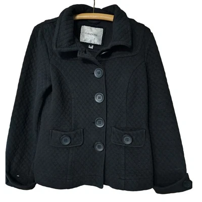 Maurice's Women's Black Quilted Pea coat Size Medium - Image 1 of 3