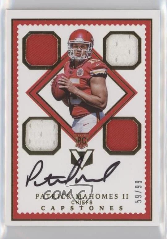 2017 Panini Vertex Rookie Capstones /99 Patrick Mahomes II #104 Rookie Auto RC - Image 1 of 2
