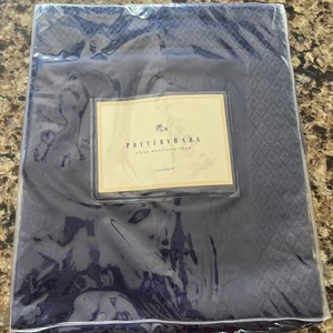 NEW Pottery Barn Diamond Matelasse Standard Sham Navy - Picture 1 of 4