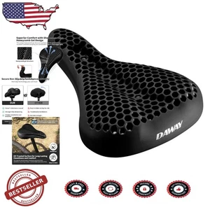 Soft Memory Foam Bike Seat Cushion: Universal Fit, Exercise & Mountain Bikes - Picture 1 of 9