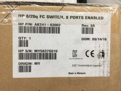 HP 8/8q FC SWITCH, 8 PORTS ENABLED AK241-63002 - Imagem 1 de 4
