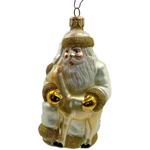 Patricia Breen Santa y Sarenka Perla Puntos Copos de Nieve Árbol de Navidad Adorno - Imagen 1 de 12