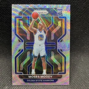 2021-22 Panini Prizm Moses Moody Silver Wave Prizm Rookie Card #308 Warriors RC - Picture 1 of 2