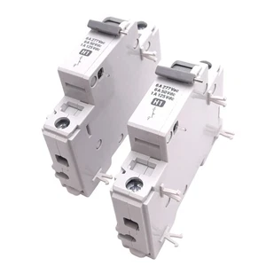 Lot of 2 Allen Bradley 1492-ACBH1 Auxiliary Circuit Breakers, 1-Pole, 1A 125VDC - Picture 1 of 4