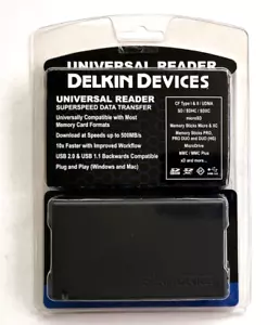 DELKIN universal memory card reader SEALED USB 3.0 Mac PC Devices NEW - Picture 1 of 2