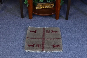 1'3"x1'3" Traditional Hand Knotted Wool Gabbeh Oriental Tribal Area Rug - Picture 1 of 5
