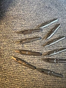 RARE - VINTAGE 10 - BRONZE B.I. & CO. FALCON PEN DIP PEN NIBS - NEW - Picture 1 of 5