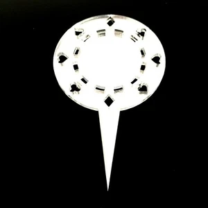 Poker Chip Cake & Cupcake Toppers, Many Colours & Sizes, Plane or Engraved - Picture 1 of 4