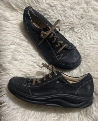 FINN COMFORT Women's Black Rodeobuk Low Top Ikebukuro Sneakers sz UK 4.5/US 6.5 - Image 1 of 4
