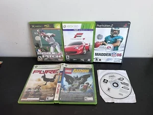 Mixed Video Game Lot As Shown Xbox 360 Ps2 Ps1 Rocket Power Lego Batman Forza - Picture 1 of 9