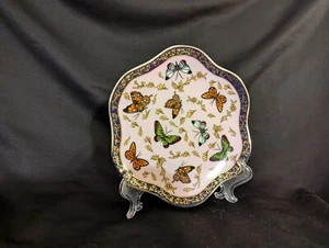 Classic Coffee & Tea (CC&T) Dessert Plate w/ Butterflies, Pink - PRE-OWNED - Picture 1 of 12